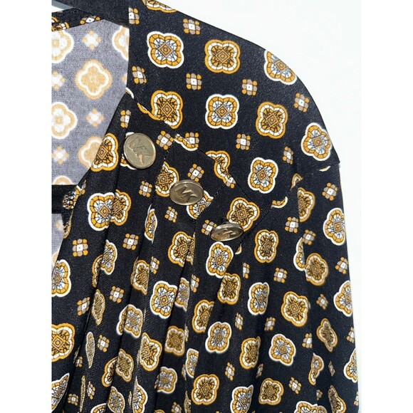 Women's Michael Kors Ruched Long Sleeve Draped Neck Blouse Size XL - Picture 3 of 6